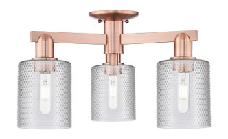 Innovations - 716-3F-AC-G112 - Three Light Semi-Flush Mount - Arcadia - Antique Copper