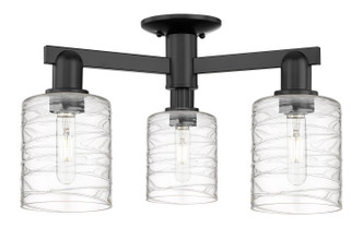 Innovations - 716-3F-BK-G1113 - Three Light Semi-Flush Mount - Arcadia - Matte Black