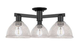Innovations - 716-3F-BK-G422 - Three Light Semi-Flush Mount - Arcadia - Matte Black