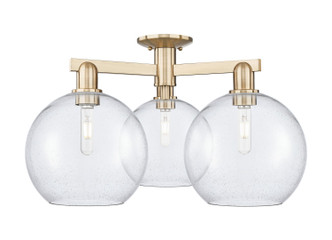 Innovations - 716-3F-CB-G124-10 - Three Light Semi-Flush Mount - Arcadia - Champagne Bronze