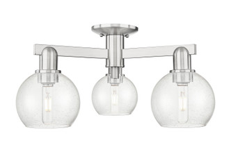 Innovations - 716-3F-SN-G124-6 - Three Light Semi-Flush Mount - Arcadia - Brushed Satin Nickel