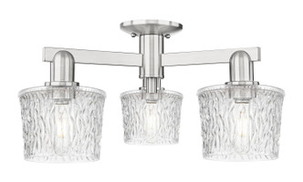 Innovations - 716-3F-SN-G402 - Three Light Semi-Flush Mount - Arcadia - Brushed Satin Nickel
