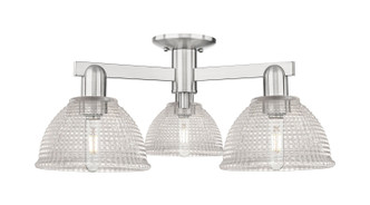 Innovations - 716-3F-SN-G422 - Three Light Semi-Flush Mount - Arcadia - Brushed Satin Nickel
