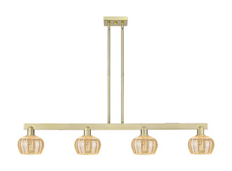 Innovations - 716-4I-AB-G96 - Four Light Island Pendant - Arcadia - Antique Brass
