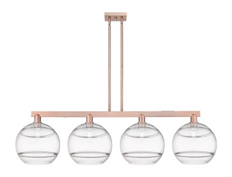 Innovations - 716-4I-AC-G556-12CL - Four Light Island Pendant - Arcadia - Antique Copper