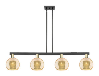 Innovations - 716-4I-BAB-G128-8 - Four Light Island Pendant - Arcadia - Black Antique Brass