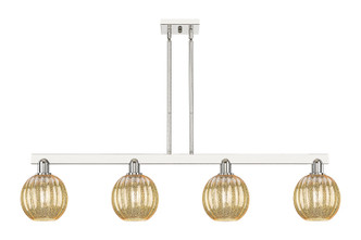 Innovations - 716-4I-PN-G458-7ME - Four Light Island Pendant - Arcadia - Polished Nickel