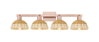 Innovations - 716-4W-AC-NBD2-75-NAT - Four Light Bath Vanity - Arcadia - Antique Copper