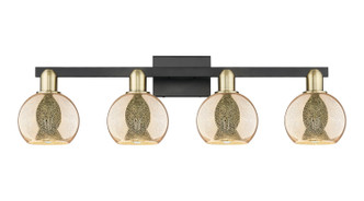Innovations - 716-4W-BAB-G128-6 - Four Light Bath Vanity - Arcadia - Black Antique Brass