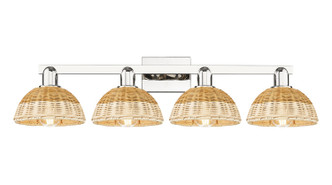 Innovations - 716-4W-PN-NBD2-75-NAT - Four Light Bath Vanity - Arcadia - Polished Nickel