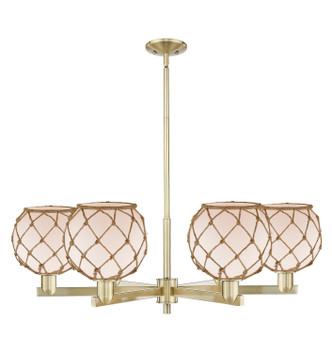 Innovations - 716-6CR-AB-G121-8RB - Six Light Chandelier - Arcadia - Antique Brass
