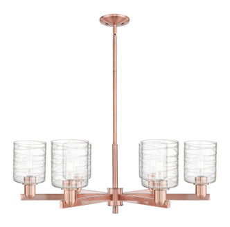 Innovations - 716-6CR-AC-G1113 - Six Light Chandelier - Arcadia - Antique Copper