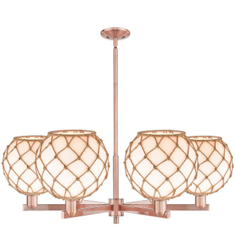 Innovations - 716-6CR-AC-G121-10RB - Six Light Chandelier - Arcadia - Antique Copper