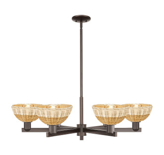 Innovations - 716-6CR-OB-NBD2-75-NAT - Six Light Chandelier - Arcadia - Oil Rubbed Bronze