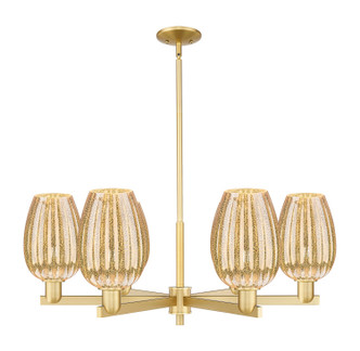 Innovations - 716-6CR-SG-G457-6ME - Six Light Chandelier - Arcadia - Satin Gold