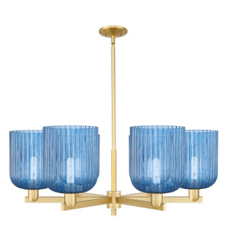 Innovations - 716-6CR-SG-G559-8BL - Six Light Chandelier - Arcadia - Satin Gold