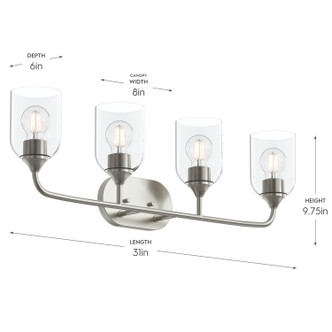 Ilia Four Light Bath Vanity (P300574-009)