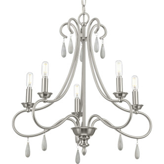 Progress Lighting - P400267-009 - Five Light Chandelier - Vinings - Brushed Nickel