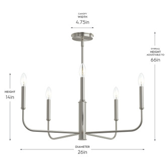 Reines Five Light Chandelier (P400446-009)