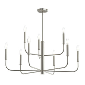 Progress Lighting - P400449-009 - Nine Light Chandelier - Reines - Brushed Nickel