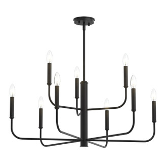 Progress Lighting - P400449-31M - Nine Light Chandelier - Reines - Matte Black