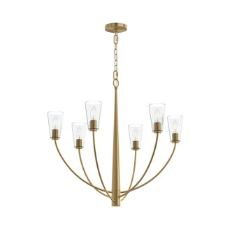Progress Lighting - P400454-191 - Six Light Chandelier - Jheni - Brushed Gold