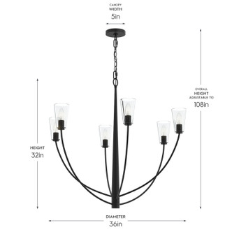Jheni Six Light Chandelier (P400455-31M)