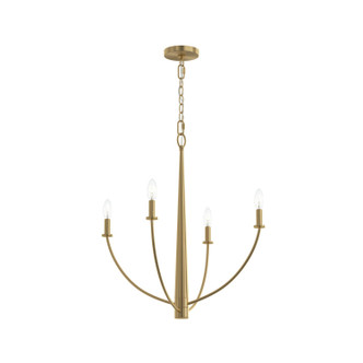 Progress Lighting - P400458-191 - Four Light Chandelier - Jheni - Brushed Gold