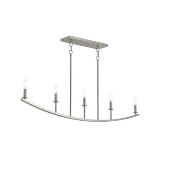 Progress Lighting - P400461-009 - Five Light Linear Chandelier - Jheni - Brushed Nickel