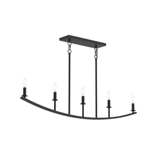 Progress Lighting - P400461-31M - Five Light Linear Chandelier - Jheni - Matte Black