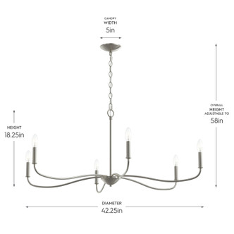 Ilia Six Light Chandelier (P400464-009)