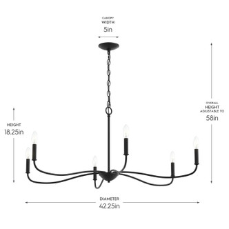 Ilia Six Light Chandelier (P400464-31M)