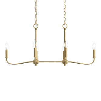 Ilia Six Light Linear Chandelier (P400466-191)