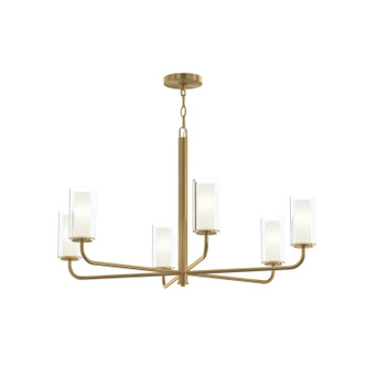 Progress Lighting - P400477-191 - Six Light Chandelier - Mack - Brushed Gold