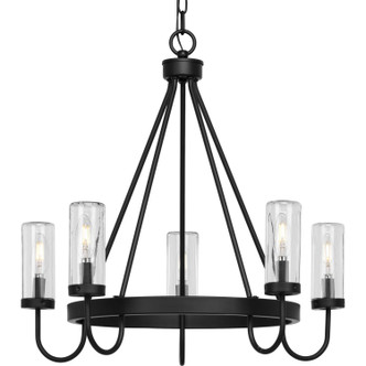 Progress Lighting - P550130-31M - Five Light Outdoor Chandelier - Swansea - Matte Black