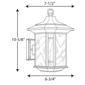 Arts and Crafts One Light Wall Lantern (P5629-46)