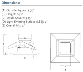 LED Retrofit Sq LED Recessed Trim (P8161-28-30K)