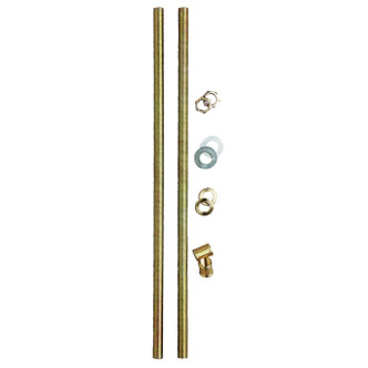 Westinghouse Lighting - 7027200 - 12 All-Thread Lamp Pipe Kit Zinc-Plated - Lamp Pipe Kit - Metallic Silver