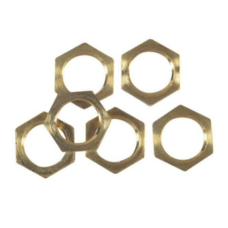 Westinghouse Lighting - 7062100 - 6 Hex Nuts - Hex Nuts - Solid Brass