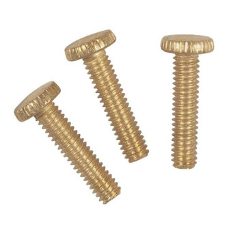 Westinghouse Lighting - 7063200 - 3 Knurled Head Steel Screws - Screws - Brass-Plated