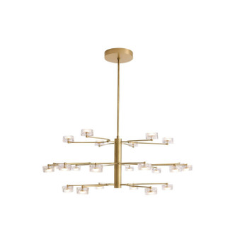 Arteriors - DLC54 - LED Chandelier - Glacielle - Clear/Antique Brass