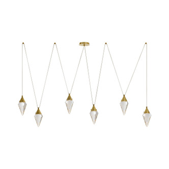Arteriors - DLC60 - LED Chandelier - Berkley - Clear/Antique Brass