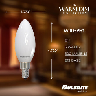 Bulbrite - 776401 - Light Bulb - Warm Dim - Milky