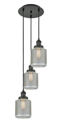 Innovations - 113F-3P-BK-G262 - Three Light Pendant - Franklin Restoration - Matte Black