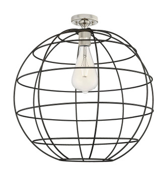 Innovations - 434-1F-PN-CE-22-BK - One Light Semi-Flush Mount - Downtown Urban - Polished Nickel