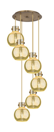 Innovations - 116-410-1PS-BB-G410-8ME - Six Light Pendant - Newton - Brushed Brass