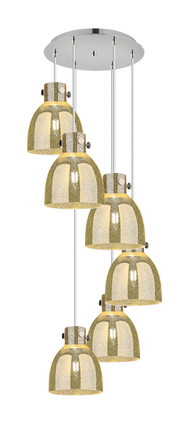 Innovations - 116-410-1PS-PN-G412-8ME - Six Light Pendant - Downtown Urban - Polished Nickel