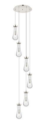 Innovations - 116-451-1P-PN-G451-4CL - Six Light Pendant - Downtown Urban - Polished Nickel