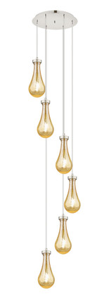 Innovations - 116-451-1P-PN-G451-5ME - Six Light Pendant - Downtown Urban - Polished Nickel