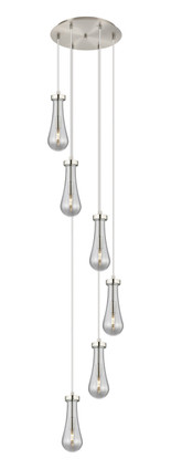 Innovations - 116-451-1P-SN-G451-4SM - Six Light Pendant - Downtown Urban - Brushed Satin Nickel